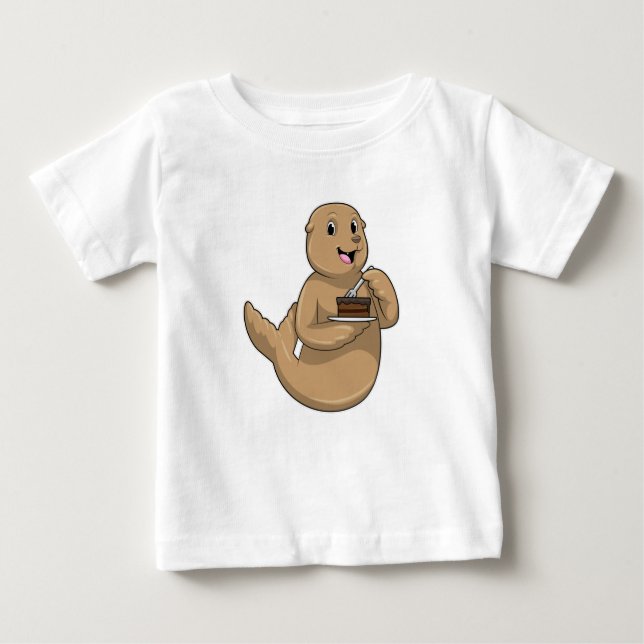 Camiseta De Bebé Sello con torta (Anverso)