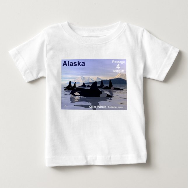 Camiseta De Bebé Sello de ballenas asesinas de Alaska (Anverso)