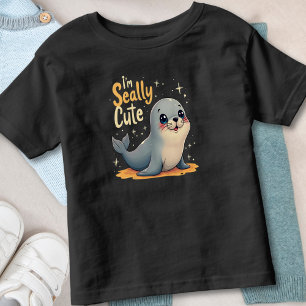 Camiseta De Bebé Sello de bebé Chubby Adorable "Soy Seally Cute"