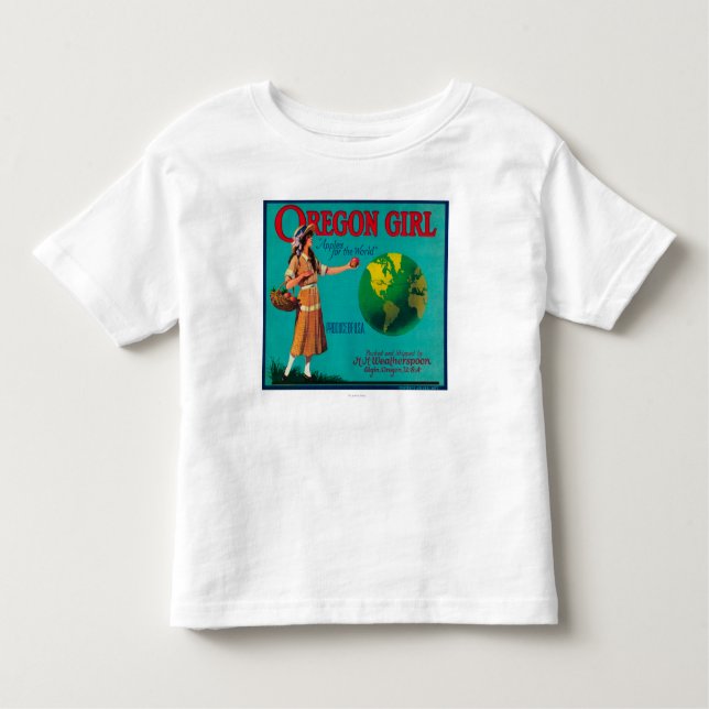 Camiseta De Bebé Sello de canal Apple de Oregon Chica, OR (Anverso)