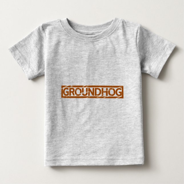 Camiseta De Bebé Sello de Groundhog (Anverso)