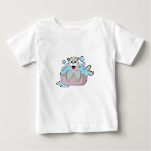 Camiseta De Bebé Sello en la bañera