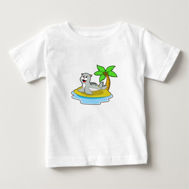 Camiseta De Bebé Sello en la isla (Anverso)