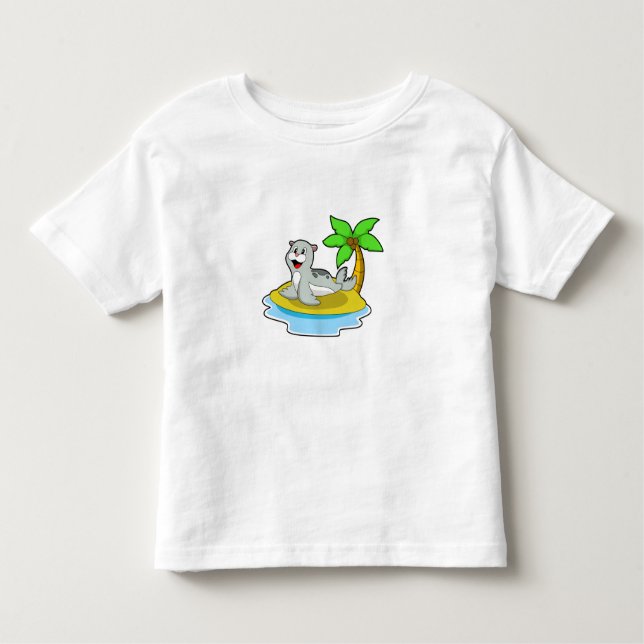 Camiseta De Bebé Sello en la isla (Anverso)