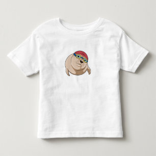 Camiseta De Bebé Sello para nadar con gafas de natación