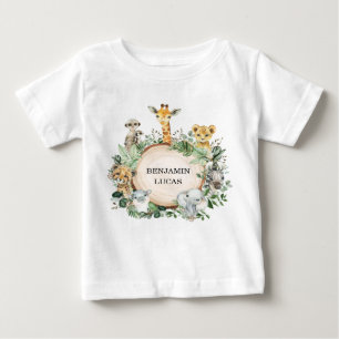 Camiseta De Bebé Selva de animales salvajes de la selva de Safari,