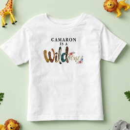 Camiseta De Bebé Selva de cumpleaños 1.ª salvaje personalizada