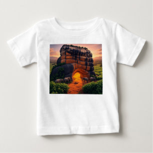 Camiseta De Bebé Selva Safari Mágica - Elefante y Niños de la Cueva