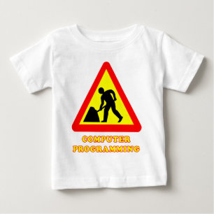 Camiseta De Bebé Señal de carretera divertida de programación de co