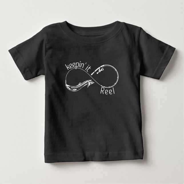 Camiseta De Bebé Señal de Infinito de Caña de Pescar Keepin' It Ree (Anverso)
