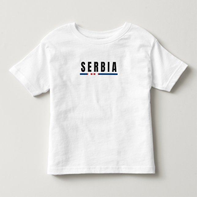 Camiseta De Bebé Sencilla modernidad Serbia Carta de arte recuerdo  (Anverso)