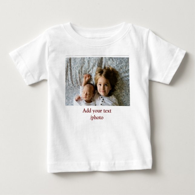 Camiseta De Bebé Sencillamente AÑADIR EL MÁXIMO TEXTO DE LA FOTO    (Anverso)