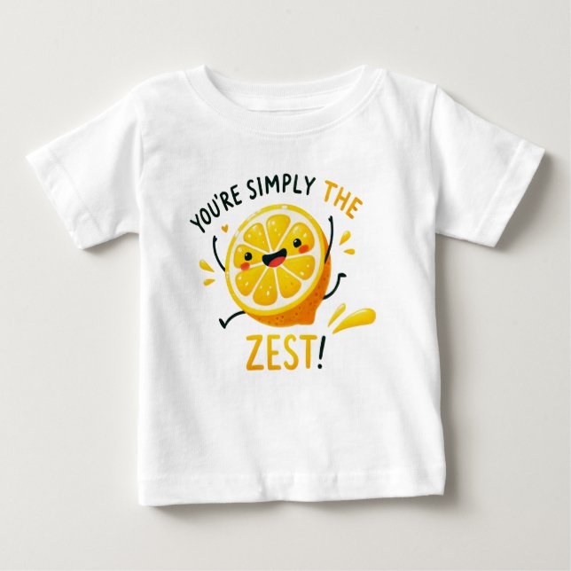Camiseta De Bebé Sencillamente eres el Zest" - Vibrant Lemon Pun (Anverso)