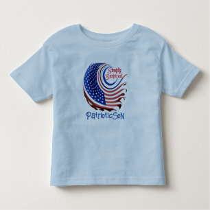 Camiseta De Bebé Sencillamente, "Patriot Son" Estrellas y Rayas: