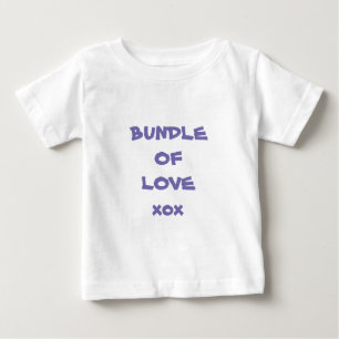 Camiseta De Bebé Sencillo Super Cute, 'Paquete de amor xox' Blanco