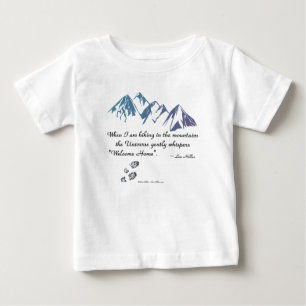 Camiseta De Bebé Senderismo montañas El Universo susurra Bienvenido