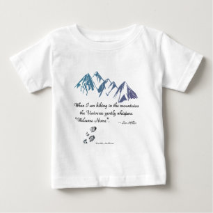Camiseta De Bebé Senderismo montañas El Universo susurra Bienvenido