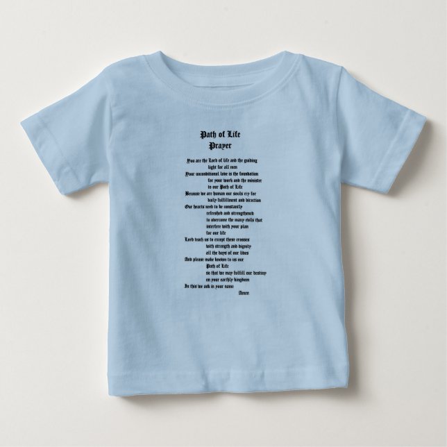 Camiseta De Bebé Sendero de la plegaria de la vida (Anverso)