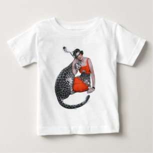 Camiseta De Bebé Señora y leopardo