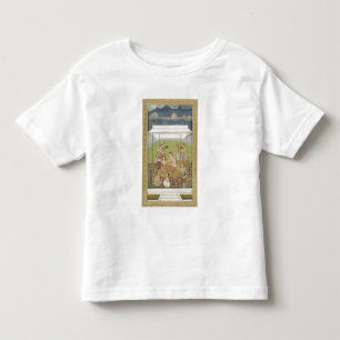 Camiseta De Bebé Señoras escuchando música en un jardín, del Sm