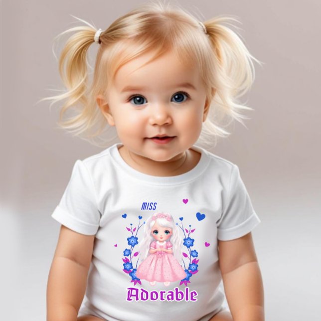 Camiseta De Bebé Señorita adorable (Subido por el creador)