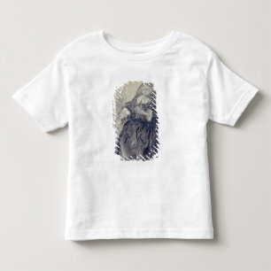 Camiseta De Bebé Sentada Saskia con una carta en la mano izquierda