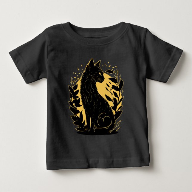 Camiseta De Bebé Sentando gato (Anverso)