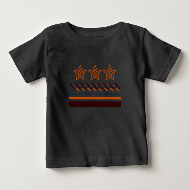 Camiseta De Bebé Seo de tres estrellas de verano (Anverso)