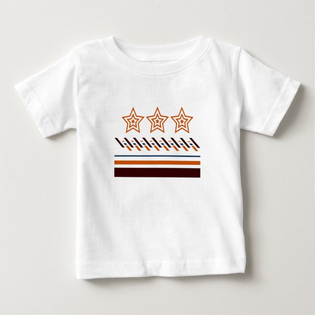 Camiseta De Bebé Seo de tres estrellas de verano (Anverso)
