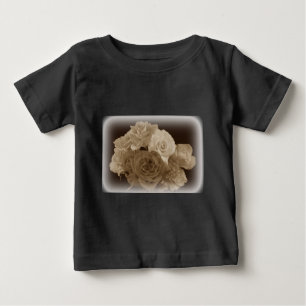 Camiseta De Bebé Sepia Rose Bouquet