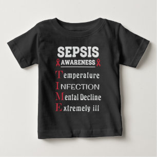 Camiseta De Bebé Sepsis Awareness T.I.M.E. Guide