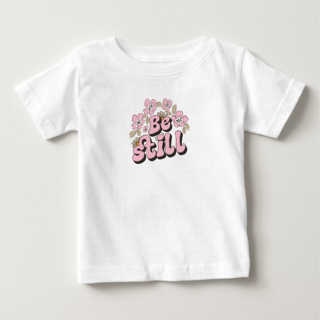 Camiseta De Bebé Ser aún escrituras en catedrales retro y botánicos (Anverso)