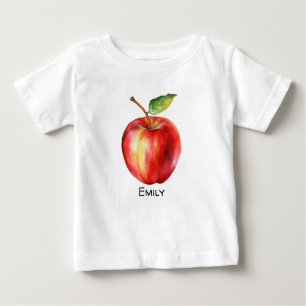 Camiseta De Bebé ser usted mismo apple print baby tshirt rojo impre