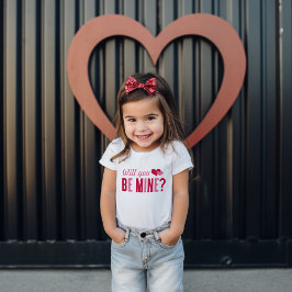 Camiseta De Bebé ¿Serás Mía Corazones San Valentín
