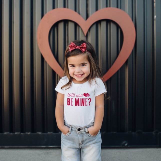 Camiseta De Bebé ¿Serás Mía Corazones San Valentín (Subido por el creador)