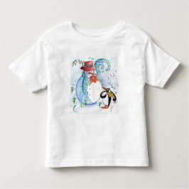 CAMISETA DE BEBÉ SERENADE INVIERNO DE SNOWMAN Y PENGUIN
