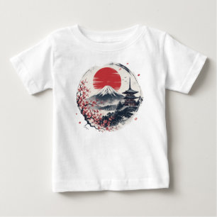 Camiseta De Bebé Serenidad del atardecer en el Monte Fuji – Arte de