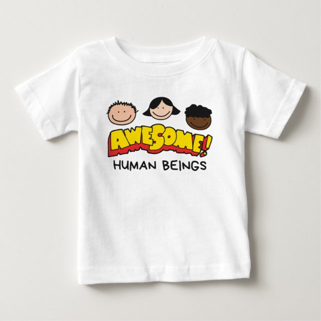 Camiseta De Bebé Seres humanos increíbles  (Anverso)