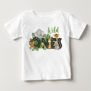 Camiseta De Bebé Seres salvajes Jungle Safari Animales de cumpleaño