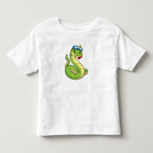 Camiseta De Bebé Serpiente como buzo con Snorkel