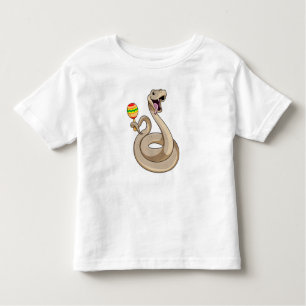 Camiseta De Bebé Serpiente como músico con Maracas