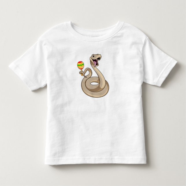 Camiseta De Bebé Serpiente como músico con Maracas (Anverso)