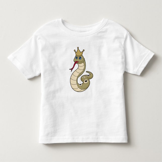 Camiseta De Bebé Serpiente como rey con corona (Anverso)