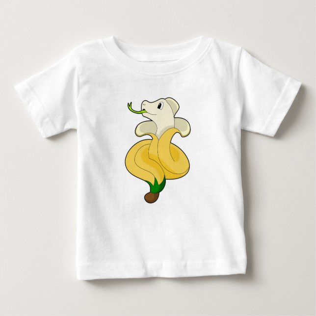 Camiseta De Bebé Serpiente con banana (Anverso)