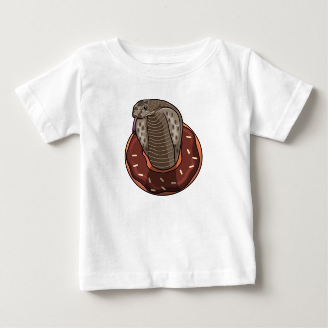 Camiseta De Bebé Serpiente con donut (Anverso)