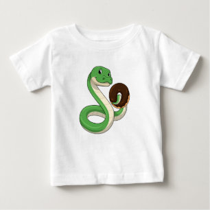 Camiseta De Bebé Serpiente con donut