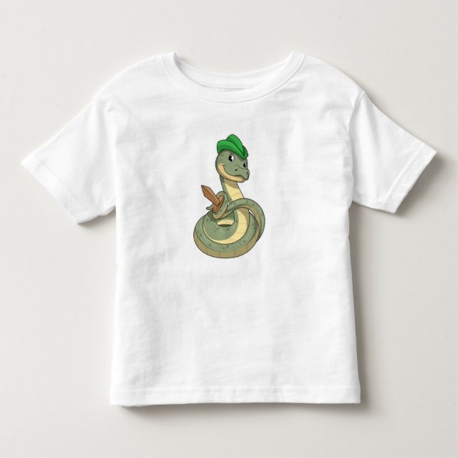 Camiseta De Bebé Serpiente con espada (Anverso)
