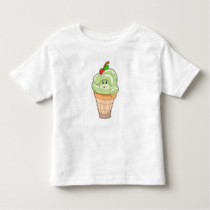 Camiseta De Bebé Serpiente con helado y cereza