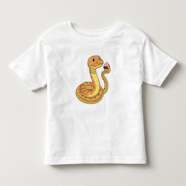 Camiseta De Bebé Serpiente con Muffin (Anverso)