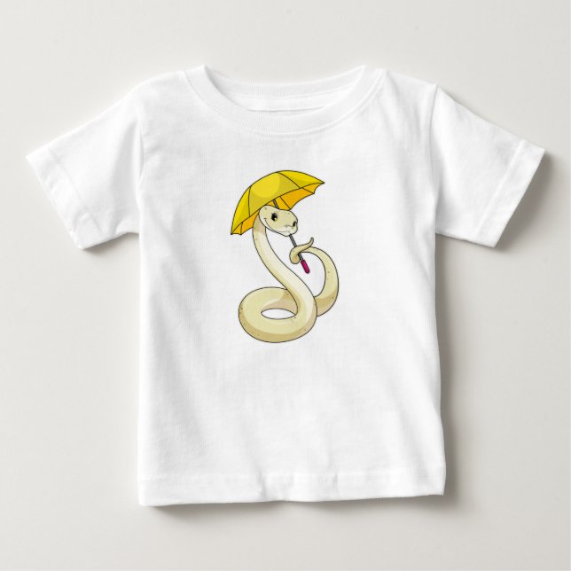 Camiseta De Bebé Serpiente con paraguas (Anverso)